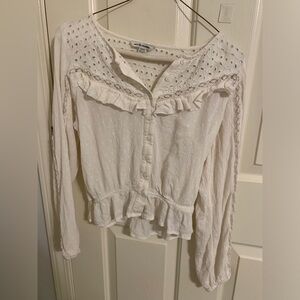 American Eagle Beige Blouse size small